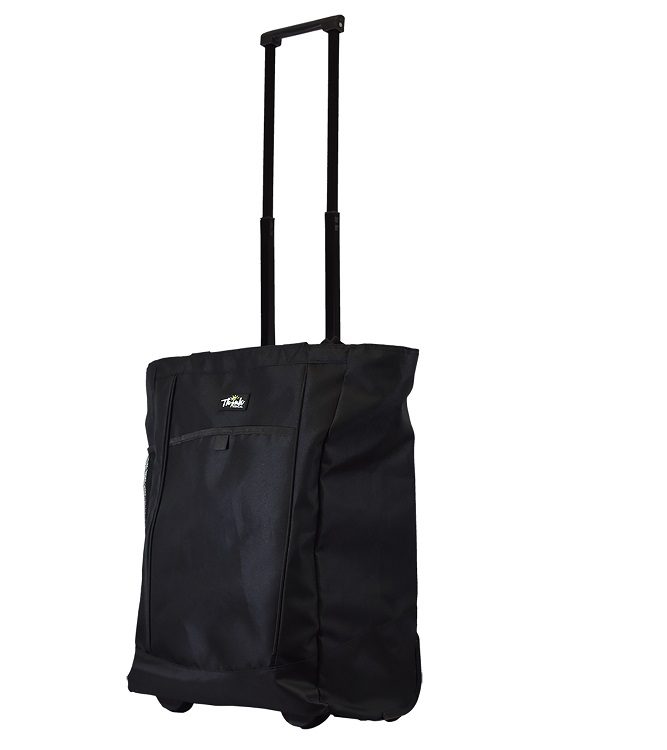 black rolling tote